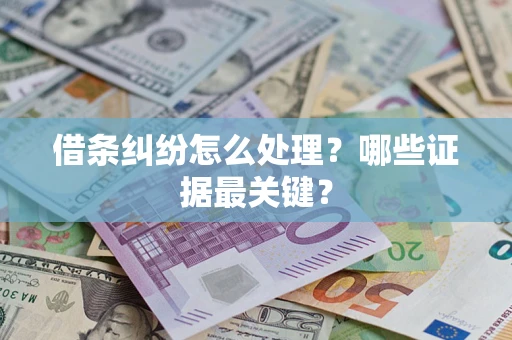 北京借条纠纷怎么处理？哪些证据最关键？
