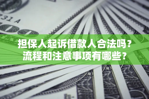 北京担保人起诉借款人合法吗？流程和注意事项有哪些？