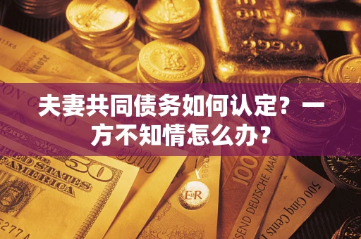 北京夫妻共同债务如何认定？一方不知情怎么办？