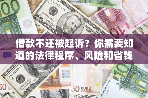 北京借款不还被起诉？你需要知道的法律程序、风险和省钱技巧