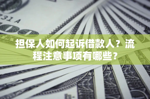 北京担保人如何起诉借款人？流程注意事项有哪些？